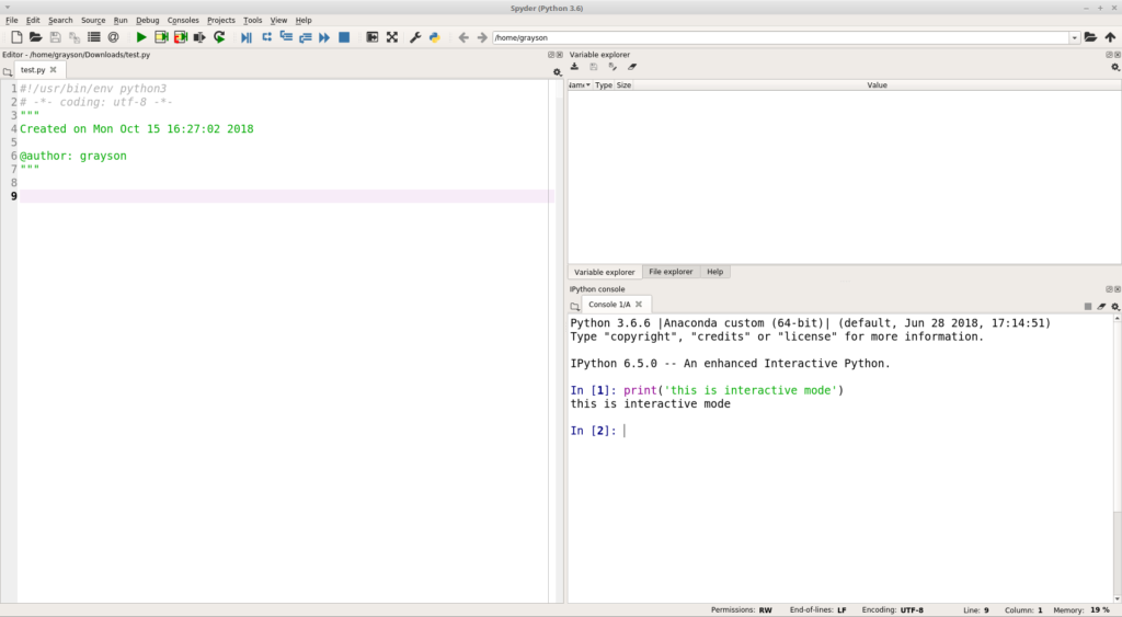 Printing a string in the Spyder IPython console